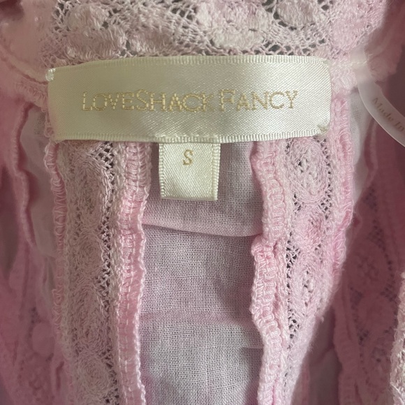 LoveShackFancy Pink and White Mini Dress - Picture 3 of 4